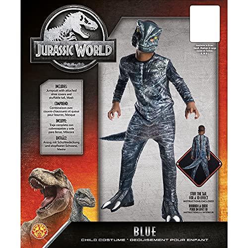 Jurassic World - Disfraz de dinosaurio Velociraptor para niños, infantil 5-7 años (Rubie's 641180-M)