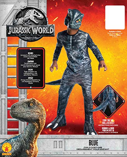 Jurassic World - Disfraz de dinosaurio Velociraptor para niños, infantil 5-7 años (Rubie's 641180-M)