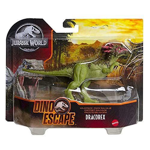 Jurassic world - Estuche salvaje de Dino Escape HBY71 con dinosaurio Dracorex (15 cm)