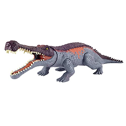 Jurassic World Mordedores Gigantes Sarchosuchus Dinosaurio de ataque Figura de juguete para niños (Mattel GVG68)