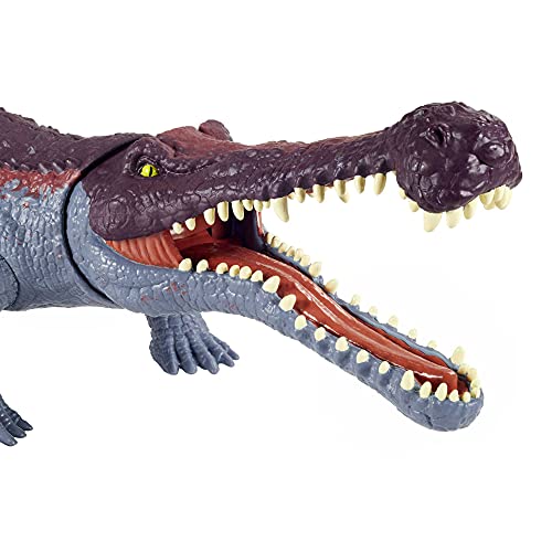 Jurassic World Mordedores Gigantes Sarchosuchus Dinosaurio De Ataque Figura De Juguete para Niños + Mordedores Gigantes Albertosaurus Dinosaurio De Ataque Figura De Juguete para Niños (Mattel Gvg67)