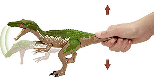 Jurassic World Ruge y Ataca Baryonyx grim Dinosaurio articulado con sonidos Figura de juguete para niños (Mattel GVH65)