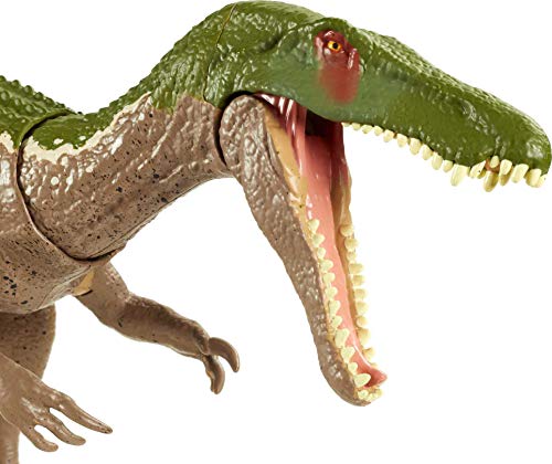 Jurassic World Ruge y Ataca Baryonyx grim Dinosaurio articulado con sonidos Figura de juguete para niños (Mattel GVH65)