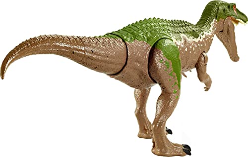 Jurassic World Ruge y Ataca Baryonyx grim Dinosaurio articulado con sonidos Figura de juguete para niños (Mattel GVH65)