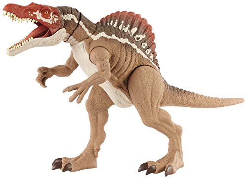 Jurassic World Spinosaurus masticador Dinosaurio articulado, figura de juguete para niños (Mattel HCK57)