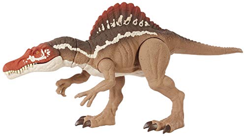 Jurassic World Spinosaurus masticador Dinosaurio articulado, figura de juguete para niños (Mattel HCK57)