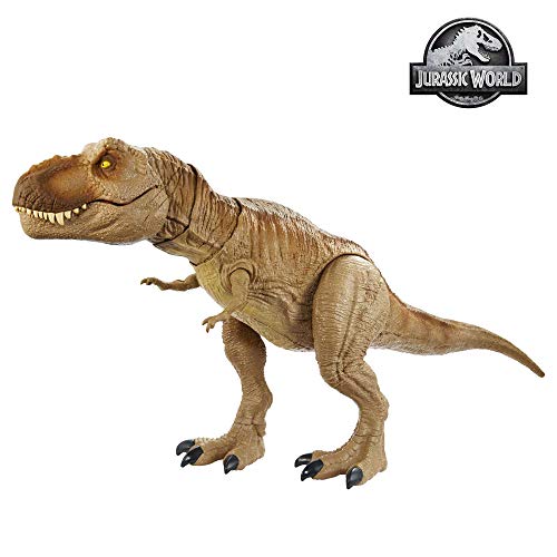 Jurassic World T-Rex aullido épico Dinosaurio articulado, figura de juguete para niños (Mattel GRN70)