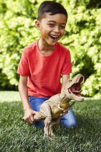 Jurassic World T-Rex aullido épico Dinosaurio articulado, figura de juguete para niños (Mattel GRN70)