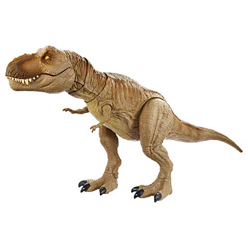 Jurassic World T-Rex aullido épico Dinosaurio articulado, figura de juguete para niños (Mattel GRN70)