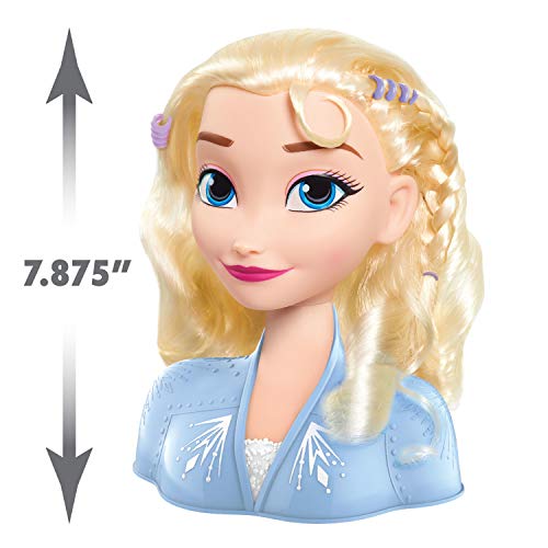 Just Play Frozen II 32806 Elsa - Cabezal de Peinado (20 cm, con Accesorios)