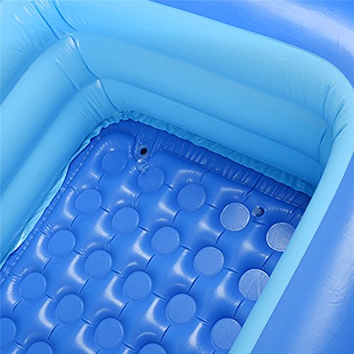 JYCRA - Piscina hinchable plegable, más gruesa y duradera, ideal para niños y bebés, Cloruro de polivinilo., azul, 120x70x35cm