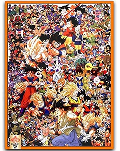 JYSHC Jigsaw Puzzle 1000 Piezas Anime Dragon Ball Z Carteles De Madera Juguetes para Niños Juego De Descompresión Fe358Jw