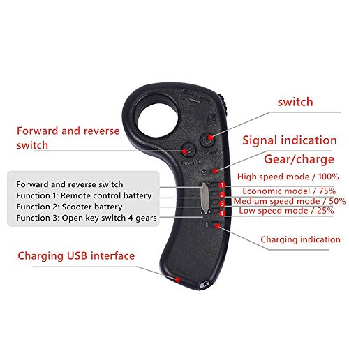 J&Z Scooter eléctrico para Adultos, Off-Road Dual-Drive/Las Cuatro Ruedas Alta Velocidad Monopatín de Control Remoto inalámbrico Scooters 37.4 '' * 16.5 '' * 7.1 '',40~50km