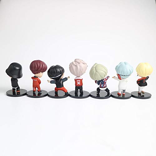 K-POP BTS Mini Figuras de Bangtan Boys para pastel, cake topper Mini figura de juguete PVC juguete para niños (versión 2)