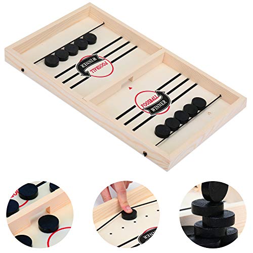 KATELUO Juego de Mesa de Hockey,Juego de Air Hockey para Mesa,Adecuado para la interacción Entre Padres e Hijos, Actividades de reunión Familiar