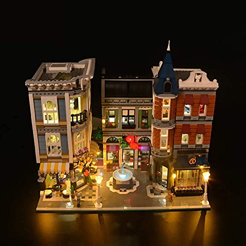 KCGNBQING Actualizar el Kit de luz LED Establecido para Lego 10255 Creator Expert Assembly Bloques de construcción Cuadrados Montaje de Rompecabezas