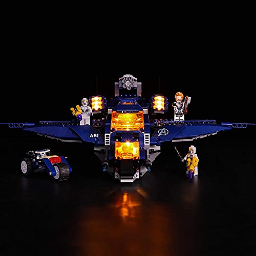 KCGNBQING Kit de iluminación LED para Lego Marvel Avengers Ultimate Quinjet Plano - Compatible con Lego 76126 Bloques de construcción Modelo Montaje de Rompecabezas