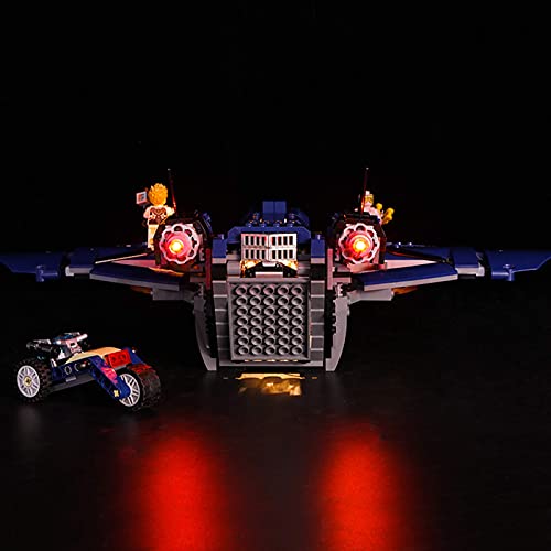 KCGNBQING Kit de iluminación LED para Lego Marvel Avengers Ultimate Quinjet Plano - Compatible con Lego 76126 Bloques de construcción Modelo Montaje de Rompecabezas