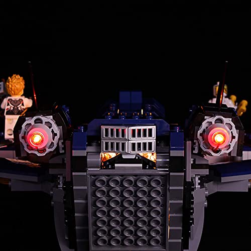 KCGNBQING Kit de iluminación LED para Lego Marvel Avengers Ultimate Quinjet Plano - Compatible con Lego 76126 Bloques de construcción Modelo Montaje de Rompecabezas