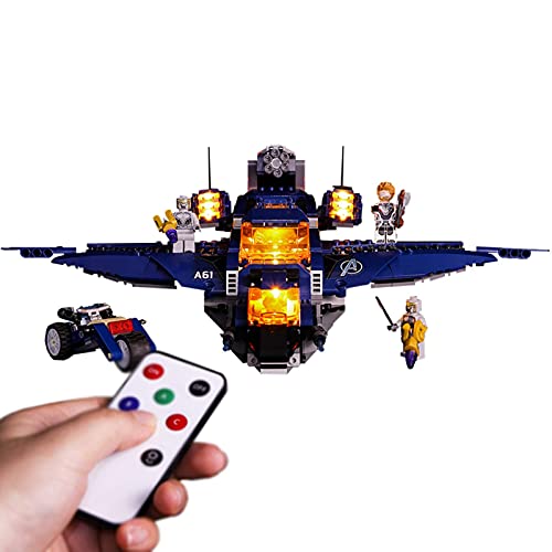 KCGNBQING Kit de iluminación LED para Lego Marvel Avengers Ultimate Quinjet Plano - Compatible con Lego 76126 Bloques de construcción Modelo Montaje de Rompecabezas