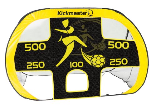 Kickmaster Quick Up - Portería con lona de entrenamiento, color amarillo/negro