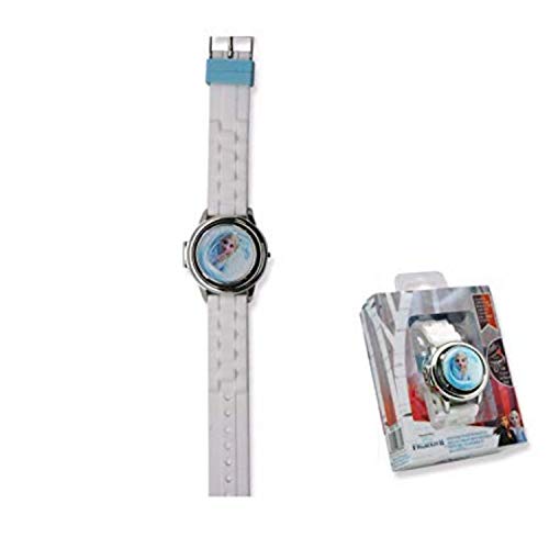 Kid Licensing- Reloj Digital con Tapa Y Correa Silicona Frozen 2 Aprendizaje, Color (Multicolor) (WD21178)