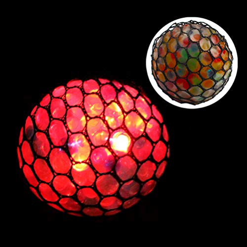 Kidnefn Bolas de estrés Luminoso de 6 cm Que exprimen Las Bolas de la UVA Rebotar el Juguete de descompresión, Brilla intensamente pegajoso luminiscente goo en para la Pared y el Techo