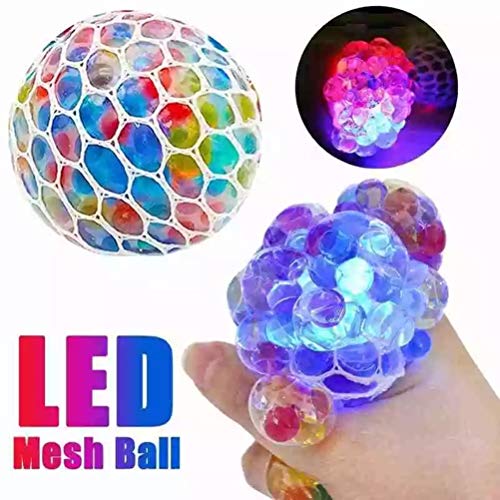 Kidnefn Bolas de estrés Luminoso de 6 cm Que exprimen Las Bolas de la UVA Rebotar el Juguete de descompresión, Brilla intensamente pegajoso luminiscente goo en para la Pared y el Techo