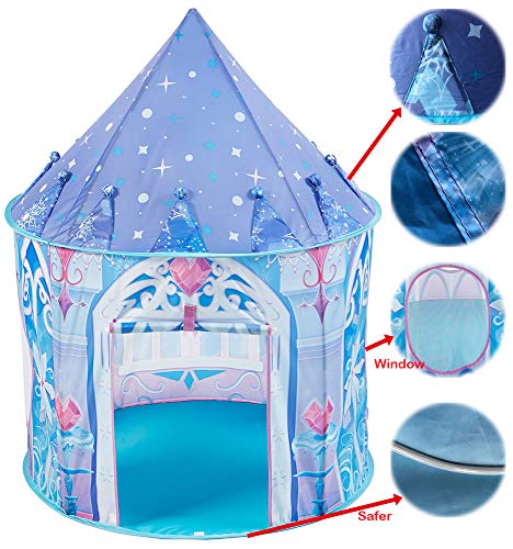 Kidodo Cabaña Infantil Princesa Interior Tienda para Niños Pop Up Carpa Plegable Juego de Castillo