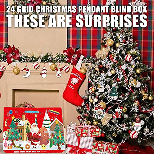 Kids Christmas 24 Days Countdown Calendar, 2021 Christmas Advent Calendar Toy Pop Pack, Paquete de Juguetes para Aliviar el Estrés sensorial Set para Regalos Sorpresa Caja Ciega de Navidad