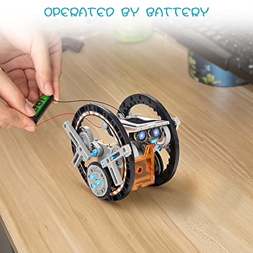 KIDWILL Juguetes Robot Solar STEM Kit para Niños 14 en 1 Juguetes Kits de Ciencia Educativa, Construcción Alimentado por Solar Conjunto Robótico para Niños, Adolescentes y Amantes de la Ciencia