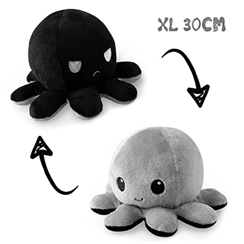 KIFONI Peluche de Pulpo Reversible Bebé,Pulpo Reversible Prime,Pulpito Peluche,Pulpos Reversibles Peluche Puede Expresar el Estado de ánimo Juguetes Creativos Regalos