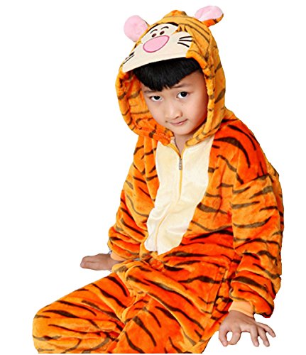 Kigurumi - Pijama de animales de niños para disfraz de carnaval, Halloween, fiesta de cosplay, unisex, talla XS/4-5 años