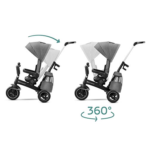 Kinderkraft Tricycle EASYTWIST platinum grey - Baby, Unisex Infantil, Gris(grey)