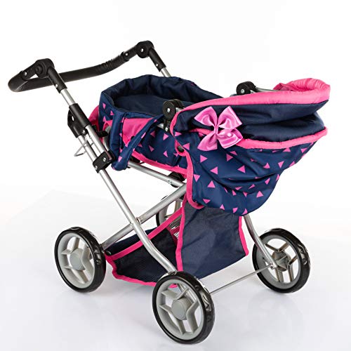 Kinderplay Cochecito De Muñecas, Gondola 3en1 - con Bolso Cambiador, Carrito Juguete De Muñeca, Permite Ajustar El Mango En Un Rango de 32 a 63 cm, Carrito Bebe Joguetes 2 3 4 años por Niña, KP0200T