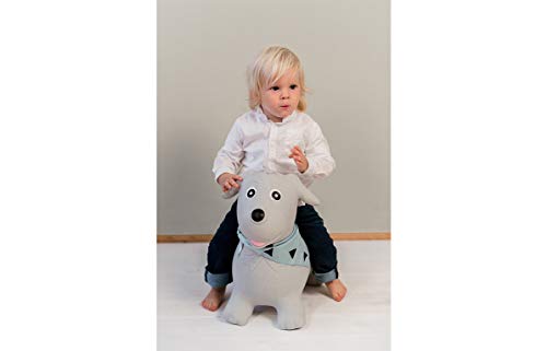 Kindsgut Animal para Saltar, Animal de Salto, Saltar, Perro, brincar, para Bebes & niño pequeño, Inflable, con inflador, Unisex, ecológico/Libre de contaminantes