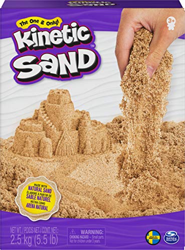 Kinetic Sand, 2,5 kg Original naturbraun Kinetic-Arena, Color marrón, Puede aplicar. (Spin Master 6060997)