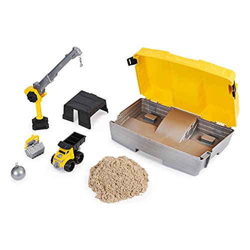 Kinetic Sand Caja de Arena Plegable con vehículo y Arena cinética de 907 g, para niños de 3 años en adelante