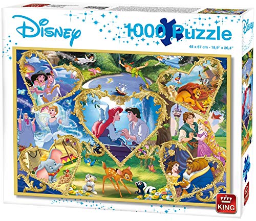 King 55829 Disney Movie Magic Rompecabezas 1000 Piezas, Caja Azul