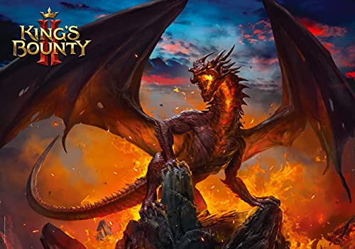 King'S Bounty II: Dragon - Puzzle 1000 Piezas 68cm x 48cm | Incluye póster y Bolsa | Videojuego | Puzzle para Adultos y Adolescentes