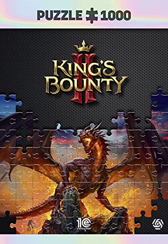 King'S Bounty II: Dragon - Puzzle 1000 Piezas 68cm x 48cm | Incluye póster y Bolsa | Videojuego | Puzzle para Adultos y Adolescentes