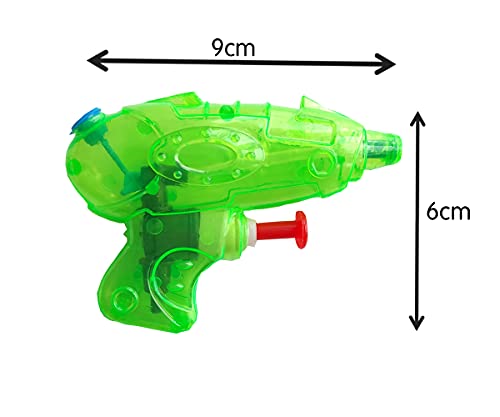 KINPARTY ® 8 x Pistolas de Agua Transparente, Cumpleaños, Fiestas en la Piscina Aire Libre