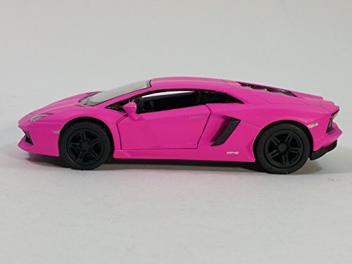 Kinsmart Lamborghini Aventador LP700 4 5370d Rosa Fuerte Escala 1 38 Coches Modelo de Fundición a Presión de Juguete