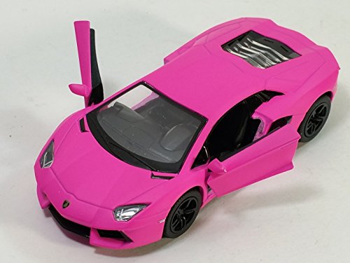 Kinsmart Lamborghini Aventador LP700 4 5370d Rosa Fuerte Escala 1 38 Coches Modelo de Fundición a Presión de Juguete