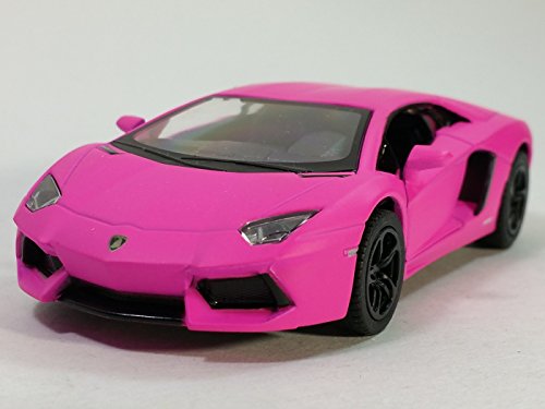 Kinsmart Lamborghini Aventador LP700 4 5370d Rosa Fuerte Escala 1 38 Coches Modelo de Fundición a Presión de Juguete