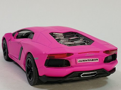 Kinsmart Lamborghini Aventador LP700 4 5370d Rosa Fuerte Escala 1 38 Coches Modelo de Fundición a Presión de Juguete