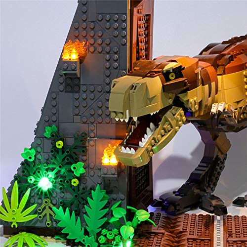 Kit de iluminación Alimentado por USB para Lego 75936 Jurassic World Jurassic Park: T. Rex Rampage, Juego de Luces LED Compatible con Lego 75927 para niños educativos (no Incluye el Modelo)