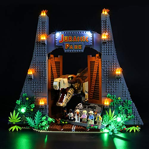 Kit de iluminación Alimentado por USB para Lego 75936 Jurassic World Jurassic Park: T. Rex Rampage, Juego de Luces LED Compatible con Lego 75927 para niños educativos (no Incluye el Modelo)