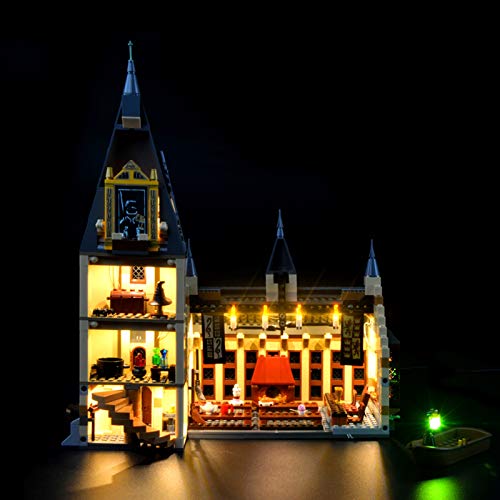 Kit De Iluminación Led para Harry Potter-Gran Comedor De Hogwarts-Compatible con Ladrillos De Construcción Lego Modelo 75954(NO Incluido En El Modelo)