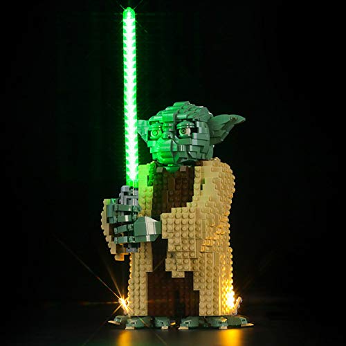 Kit de Iluminación LED para Lego 75255, Kit de Luces Compatible con Lego 75255 Yoda (No Incluye Modelo Lego)